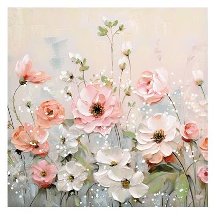 Rozy Πίνακας σε Καμβά 80x80cm Pakketo