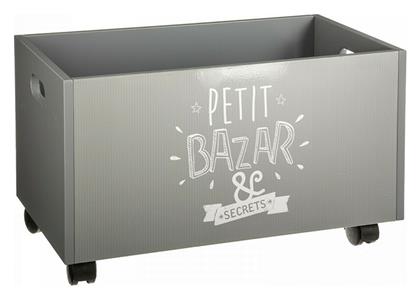 Παιδικό Κουτί Αποθήκευσης από Ξύλο Toys Γκρι 48x28x28cm Pakoworld