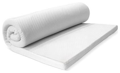 Ανώστρωμα White Comfort Διπλό Memory Foam Eμποτισμένο με Αλόη , Αποσπώμενο Κάλυμμα & Λάστιχα Εφαρμογής 150x200x4εκ. Palamaiki