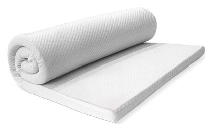 Ανώστρωμα White Comfort Μονό Memory Foam Eμποτισμένο με Αλόη , Αποσπώμενο Κάλυμμα & Λάστιχα Εφαρμογής 90x200x4εκ. Palamaiki