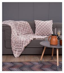 Διακοσμητική Μαξιλαροθήκη Holly Fleece Εκρού / Καφέ 50x50εκ. Palamaiki