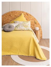 Juniper Κουβερλί King Size Microfiber Yellow 260x240cm Palamaiki