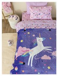 Κουβέρτα Fleece Μωβ 220x160εκ. Palamaiki