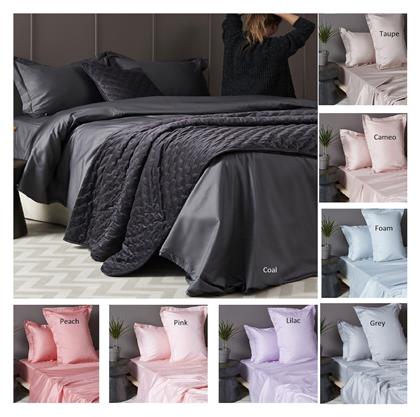 Palamaiki Σεντόνι Υπέρδιπλο 245x270 Luxe Sateen Coal από το 24home