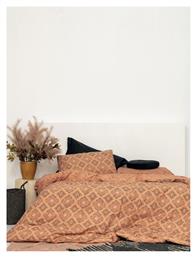 Σετ Σεντόνια King Size 265x260εκ. FL6162 Πορτοκαλί Palamaiki