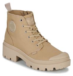 PALLABASE TWILL Γυναικεία Αρβυλάκια Μπεζ Palladium