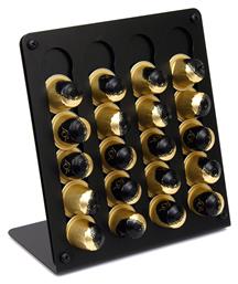 Μεταλλικό Stand Αποθήκευσης SD100403 για 20 Κάψουλες Nespresso Black Matte 10x2x23cm Pam & Co