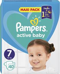 Pampers Active Baby Πάνες με Αυτοκόλλητο No. 7 για 15+kg 40τμχ από το ΑΒ Βασιλόπουλος