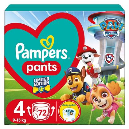 Paw Patrol No. 4 για 9-15kg 72τμχ Pampers