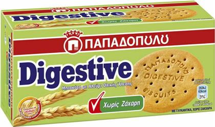 Μπισκότα Digestive Ολικής Χωρίς Ζάχαρη 250gr Παπαδοπούλου