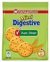 Μπισκότα Mini Digestive Χωρίς Ζάχαρη 70gr Παπαδοπούλου