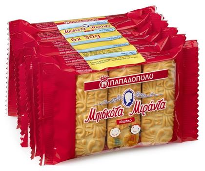 Μπισκότα Μιράντα 6τμχ 30gr Παπαδοπούλου