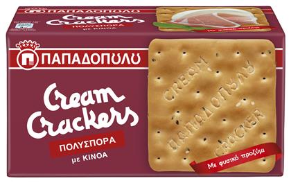 Crackers Cream Πολυσπορα Με Quinoa 195gr Παπαδοπούλου