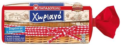 Ψωμί Τοστ Χωριανό Σταρένιο 6 Δημητριακά 500gr Παπαδοπούλου
