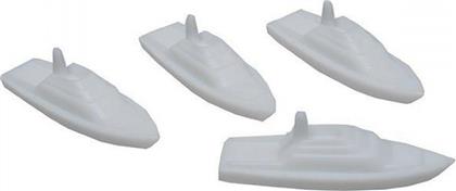 Papercraft Βάρκες Πλαστικές Μακέτας 4τμχ 3εκ.