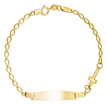 Jewellery Παιδικό Βραχιόλι Ταυτότητα από Χρυσό 14K Papoulidis