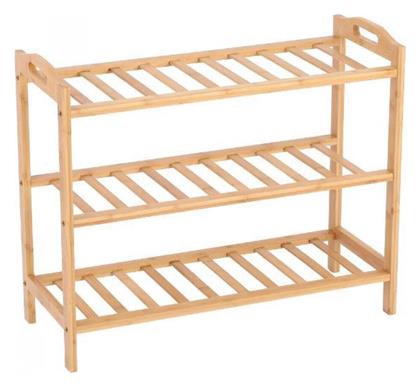 Παπουτσοθήκη από Μπαμπού με 3 Ράφια Μπεζ 65x26x54cm 30570 - Next
