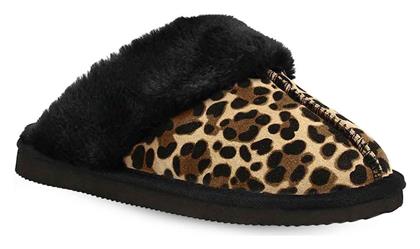 Χειμερινές Γυναικείες Παντόφλες με γούνα Animal Print Parex