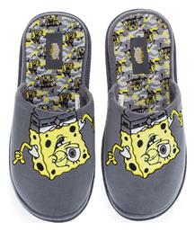 Spongebob 10130164 Χειμερινές Ανδρικές Παντόφλες Γκρι Parex