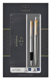 Jotter Σετ Στυλό Ballpoint με Πένα από Ατσάλι Ασημί σε Θήκη (σε Χάρτινη Κασετίνα) Parker