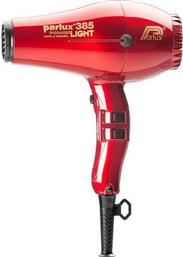 Parlux 385 Power Light Red Ionic Επαγγελματικό Πιστολάκι Μαλλιών 2150W