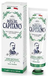 Natural Herbs Οδοντόκρεμα κατα της Πλάκας Φυτική για Βαθύ Καθαρισμό 75ml Pasta del Capitano