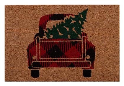 Πατάκι Εισόδου Χριστουγεννιάτικο Car Tree 40x60 Natural Nef-nef Homeware 40χ60 40x60cm - Nef Nef