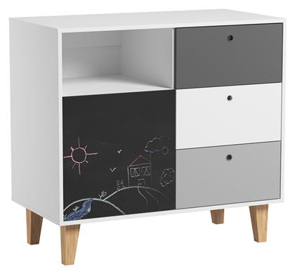 Παιδική Συρταριέρα Concept II Μαύρο με 3 Συρτάρια 103.2x55x96.3εκ. Polihome