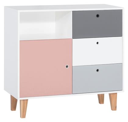 Παιδική Συρταριέρα Concept II Ροζ με 3 Συρτάρια 103.2x55x96.3εκ. Polihome
