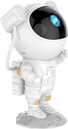Παιδικό Φωτιστικό Projector Astronaut με Εναλλαγές Χρωματισμών Λευκό 12x11.3x22.8εκ.