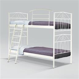 Παιδικό Κρεβάτι Κουκέτα για Στρώμα 100x210cm Λευκό Arthur - Fylliana