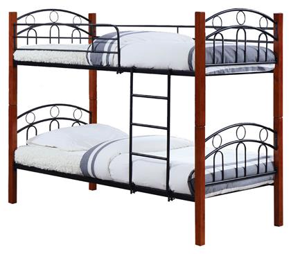 Παιδικό Κρεβάτι Κουκέτα για Στρώμα 90x190cm Καρυδί Norton - Woodwell