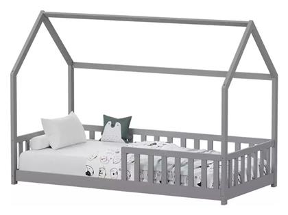 Παιδικό Κρεβάτι Μονό Γκρι για Στρώμα 90x190cm - Pakketo