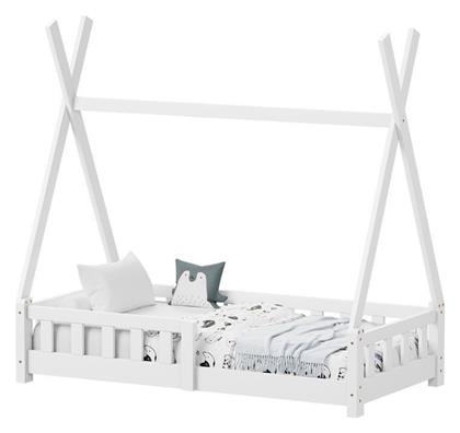 Παιδικό Κρεβάτι Montessori Μονό Λευκό για Στρώμα 70x140cm - Pakketo