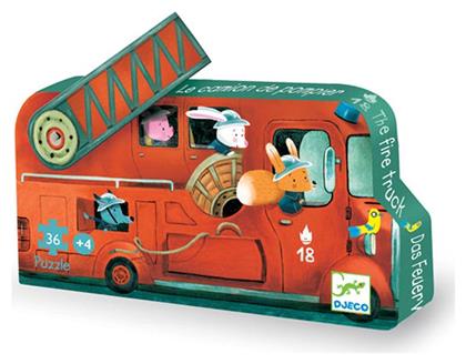 Παιδικό Puzzle Mini Πυροσβεστικό Όχημα 16pcs για 3+ Ετών Djeco