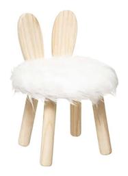 Παιδικό Σκαμπό Rabbit Λευκό 27x38εκ. Plastona