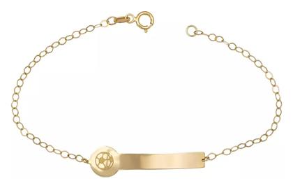 Παιδικό Βραχιόλι Ταυτότητα από Χρυσό 9K με Αγοράκι - Kosmima24