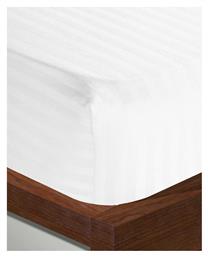 Σεντόνι Ξενοδοχείου με Λάστιχο Λευκό King Size 90x200 Βαμβακερό Pennie