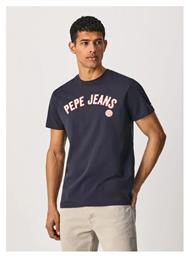 Pepe Jeans Ανδρικό T-shirt Navy Μπλε με Λογότυπο από το Troumpoukis