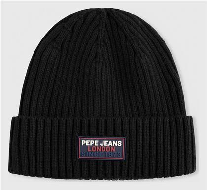Beanie Ανδρικός Σκούφος με Rib Πλέξη Pepe Jeans
