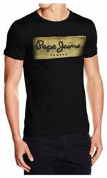 Pepe Jeans Charing Ανδρικό T-shirt Μαύρο με Λογότυπο από το Plus4u
