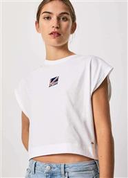 Pepe Jeans Charlotte Κοντομάνικο Crop Top Λευκό από το Z-mall
