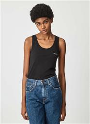 Pepe Jeans Duni Αμάνικο Γυναικείο Top Μαύρο από το Notos