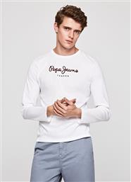 Pepe Jeans Eggo Ανδρική Μπλούζα Μακρυμάνικη Λευκή από το Plus4u