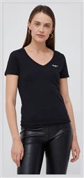 Γυναικείο T-shirt με V Λαιμόκοψη Μαύρο Pepe Jeans