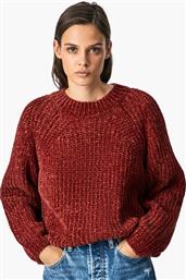 Pepe Jeans Lisa Μακρυμάνικο Γυναικείο Πουλόβερ Καφέ από το Plus4u