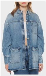 Μακρύ Γυναικείο Τζιν Μπουφάν Μπλε Pepe Jeans