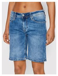 Poppy Γυναικεία Τζιν Βερμούδα σε Μπλε χρώμα Pepe Jeans