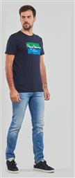 Santino Ανδρικό T-shirt Navy Blue με Λογότυπο Pepe Jeans