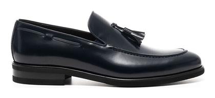Δερμάτινα Ανδρικά Loafers σε Μπλε Χρώμα Perlamoda